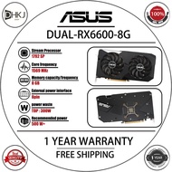 USED ASUS Dual AMD Radeon RX 6600 8GB GDDR6 Gaming GPU - 1080p Ultra Graphics PCIe 4.0 2x Axial-Tech
