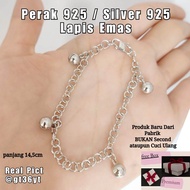 Gelang Kaki Perak Bayi Perak Asli 925 Perempuan Laki laki  Kerincing Lonceng Gelang Kaki Anak Bayi A