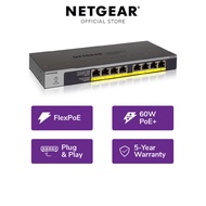 NETGEAR 8-Port Gigabit Unmanaged PoE Switch with PoE+/High-Power PoE+ Switch with FlexPoE (GS108LP/G