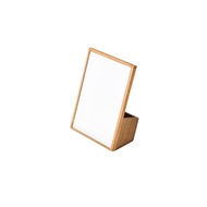 SUNDAY CARPENTER - DESK STAND MIRROR (TEAK) กระจกตั้งโต๊ะพร้อมช่องเก็บของ (SUN039)