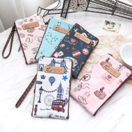 【經典格紋-6.5吋L型滑手機套】6.5吋L型滑手機零錢防水手機套