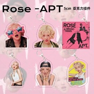 Blackpink ROSE APT Bruno Mars Keychain Pendant Student Backpack Double-Sided Acrylic Friend Gift