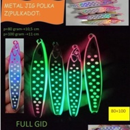 Fish bait metal jig polka dot Z ( GID ) bright light 30 .40,60.80.100 grams