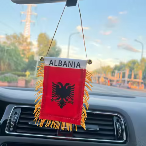 Albania Flag14x10 Sports Events Albania FlagCar Windows Hanging Flags