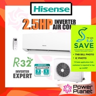 [SAVE4.0] Hisense Air Cond AI25KAGS 2.5HP Inverter Air Conditioner R32 Air Conditioner