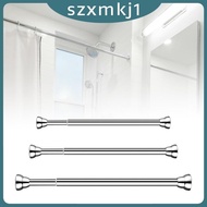 [Szxmkj1] Telescopic Clothing Rod Adjustable Heavy Duty Stainless Steel Extendable Wardrobe Drill Shower Curtain Rod Closet Rod