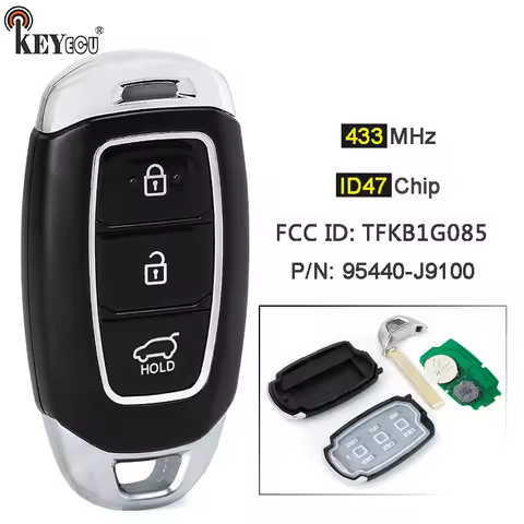 KEYECU 433.92MHz ID47 Chip P/N: 95440-J9100 FCC ID: TFKB1G085 Smart Remote Key Fob for Hyundai Kona 