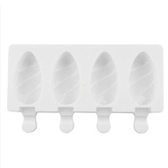 yu 4 Cell Food Grade Silicone for  Ice Cream Mold Juice Popsicle Maker Ice Lo