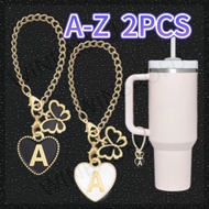 2PCS tumbler accessories Butterfly Letter Charms for Stanley Cup Accessories Name ID Letter Handle C