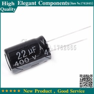 10PCS 400V 22UF 22UF 400V Aluminum Electrolytic Capacitor 400 V / 22 UF Size 13*21