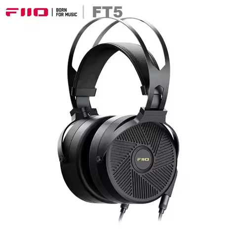 FiiO FT5 HiFi Audio 90mm Planar Magnetic Headphones for Audiophiles/Studio, Great-Sounding, High Sen