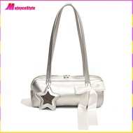 ผู้หญิง Casual Tote กระเป๋าถือจี้ดาวแฟชั่นไหล่กระเป๋า PU หนัง Y2K Underarm กระเป๋ากลางแจ้งกระเป๋าทุก