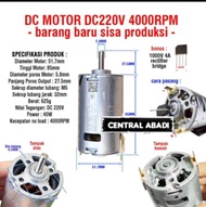 Dinamo Fan Motor DC 220V 4000 RPM