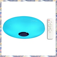 (ICTE) 12 Inch Ceiling Light with Remote Control with RGB Bluetooth Speaker 24W LED Flush Mount Show