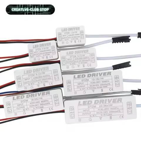 250mA LED Driver 1-3W 3-5W 4-7W 8-12W 12-18W 18-25W 25-36W LED Power Supply Unit Lighting Transforme