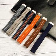 60's French Army NATO Parachute Elastic Nylon Watchband for Seiko Water Ghost Tudor Rolex Watch Strap 20mm 22mm