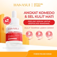 Hanasui Power Peeling Serum -  Serum Eksfoliasi Wajah Mencerahkan Angkat Sel Kulit Mati Komedo