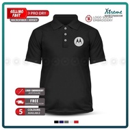 Microfiber Polo T Shirt Motorola Razr Edge Smartphone 5G Walkie Talkie Baju Kain Jersey Murah Lelaki