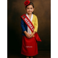 FORTUNA HQ / BAJU MERDEKA GIRL / KEBAYA MERDEKA (Kebaya Iris) FREE CEKAK 25/8 - 27/8