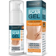 NUVADERMIS Scar Gel - Scar Cream for Surgical Scars - Transparent Gel Formula with Retinol and Vitam