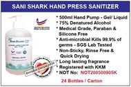 Sanishark 500ML Hand Sanitizer 75% alcohol Medical Grade (MOH Approved / Lulus KKM)