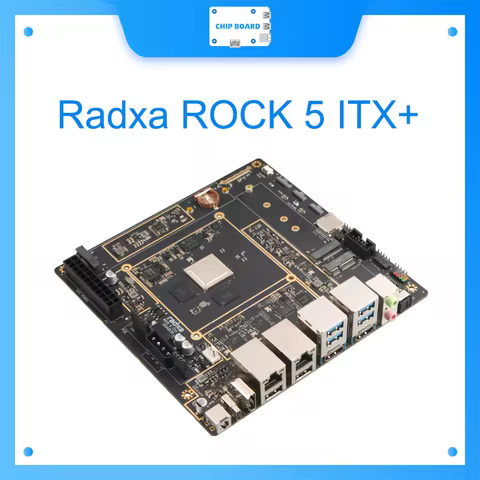 Radxa ROCK 5 ITX+, RK3588 8-core CPU, Mini-ITX Motherboard, LPDDR5 RAM, 8K HDMI and Dual M.2 M Key C