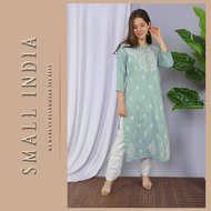 {**ส่งฟรี**} SMALL INDIA 🌻 Heavy Silk Slub Kurti 🌻 ONLY Top