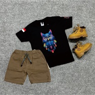 Boys' T-SHIRT SET AGE 2-11 YEARS / BOYS' T-SHIRT SET SHORT SLEEVED MOTIV CHARACTER Baju Budak Lelaki