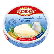 เพรสซิเดนท์ ชีสสเปรด (8 ชิ้น) 140 กรัม - President Spreadable Cheese (8 potions) 140g