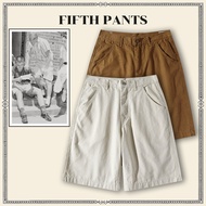 GRND Ami Khaki Canvas Overalls Shorts Men Summer Pure Cotton American Railway Worker Outdoor Loose F