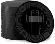 10PCS NFC Tag Cards, Black NFC 215 Tags Programmable PVC NTAG215 Card Round 25mm(0.98 inch), 504 Byt