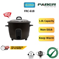2025 NEW Faber Electric Rice Cooker Non Stick 1.8 Liter Periuk Nasi Elektrik 1.8L 电饭煲 電飯鍋 FRC618 Rep