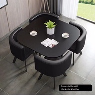 space saver 4 seater dining set solid wood table top