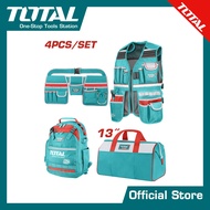 TOTAL เซ็ทรวมกระเป๋าเครื่องมือช่าง 4 ชิ้น / กระเป๋าเครื่องมือช่าง TOS230908