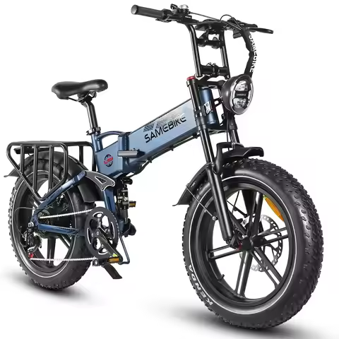New RS-A02 Electric Bike 48V 17Ah Battery 1200W Motor Folding Off Road E-bike, 20*4 "Fat Tire Electr
