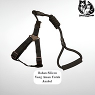 Black Pet Strap Harness – Dog & Cat Safety Strap, Adjustable & Durable