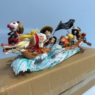 One Piece GK Little Dragon Boat Straw Hat Group Luffy Sauron Sanji Chopper Model Decoration Boxed Figure