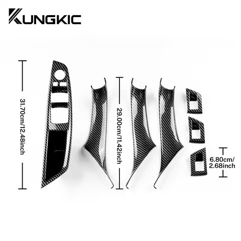 for BMW 5 Series F10 F11 520i 520D 523i 525i 528i 530i 2011-17 Car Interior Door Handle Plate Carbon