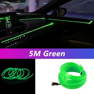 5M Car Interior Led Strip Light Neon EL Wiring Decorative Lamp for Auto DIY Flexible Ambient Light U