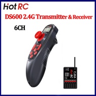 HOTRC DS600 6Channel Single Hand RC Radio Transmitter 2.4Ghz Radio For RC Model Car Boat TANK Retrof