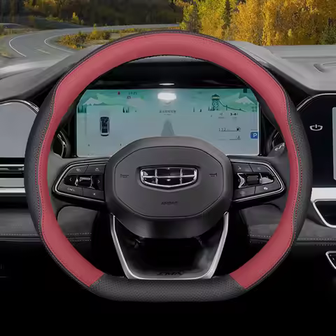 Steering Wheel Cover Car Nappa Leather Non-slip For Geely Emgrand GL GS EV450 Xingyue L S Boyue L Co