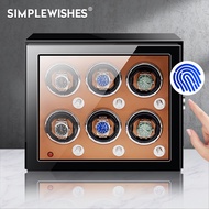 IBBETON Watch Winder Luxury Brand Fingerprint Unlock  2 3 4 6 9 Automatic Watches Boxes Wooden Watch