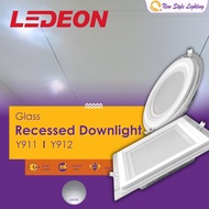 YETPlus LEDEON 4" 12W 6" 18W Glass LED Recessed Ceiling Downlight 6500K Daylight Lampu Siling 内嵌暗装筒灯