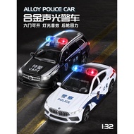 Children Alloy Police Car Toy Boy Car Model BMW M8 Sports Car Simulation Six-Open Door 110 Police Ca