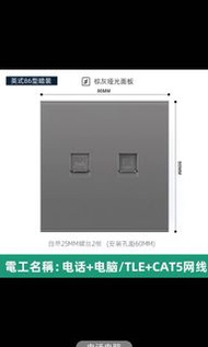 [全新x3] 洛门香港澳版插座13a英式插座带USB面板电制灯制开关面板国际灰色