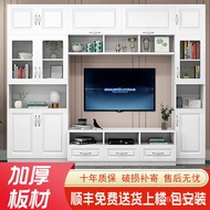 DD🌷TV Backdrop Wall Cabinet Simple Modern Living Room European TV Stand TV Background Wall TV Cabinet Unit GWFA