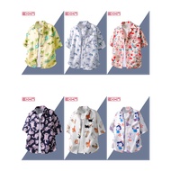 baju lalaki kemeja lelaki lengan pendek Baju Hawaii Baju bunga liar lelaki Sanya pantai percutian pa