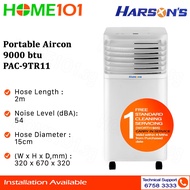 Harsons Portable Aircon 9000BTU PAC-9TR11* NO INSTALLATION* - FREE ONE TIME STANDARD CLEANING