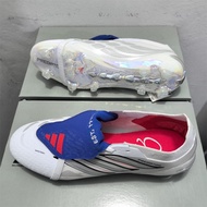 Football shoes Accuracy+ 26th Elite FG White-Blue Tongue Soccer Shoes Anti-slip and Wear-resistant F