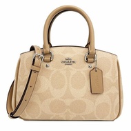 [全新] COACH 新款C LOGO手提斜背兩用黛妃包(杏仁奶茶)